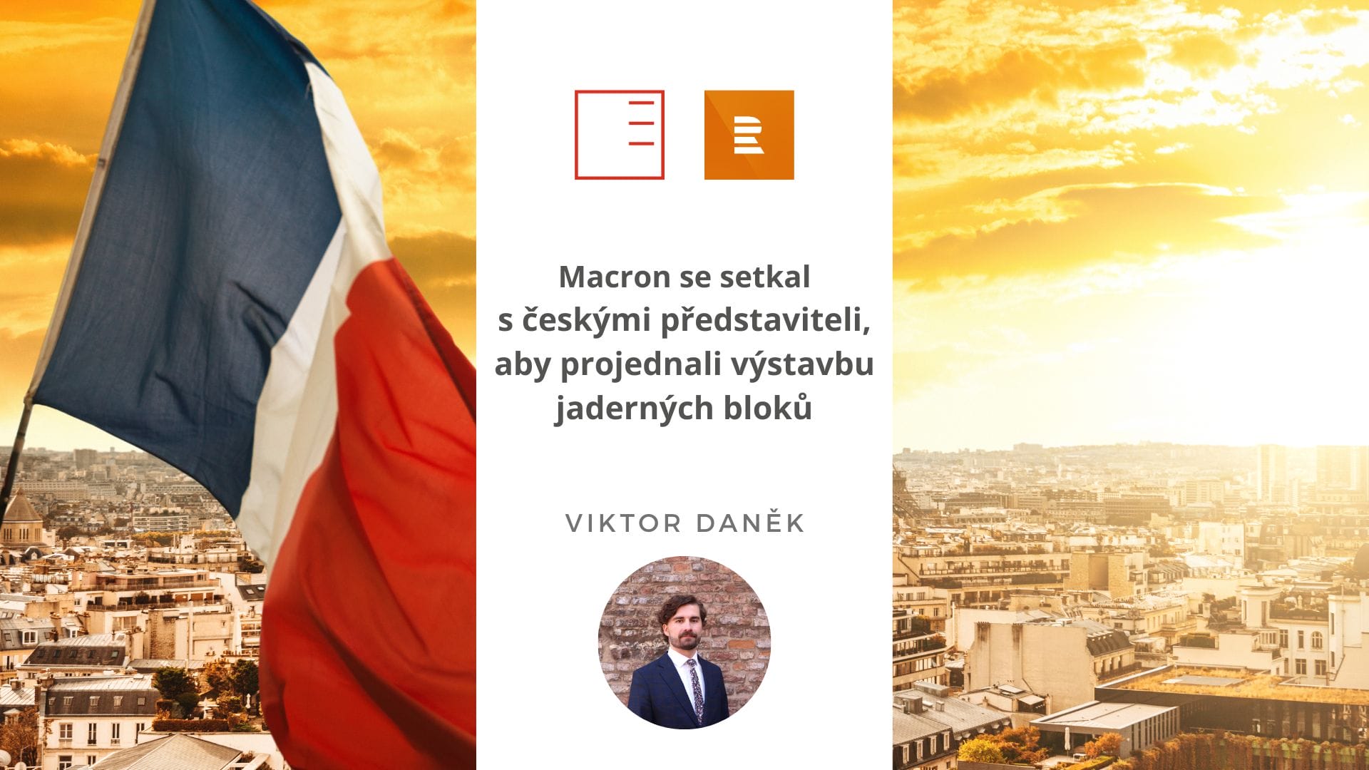 ČRo Plus | Macron do Prahy přijel jednat o otázce výstavby jaderných bloků v Dukovanech