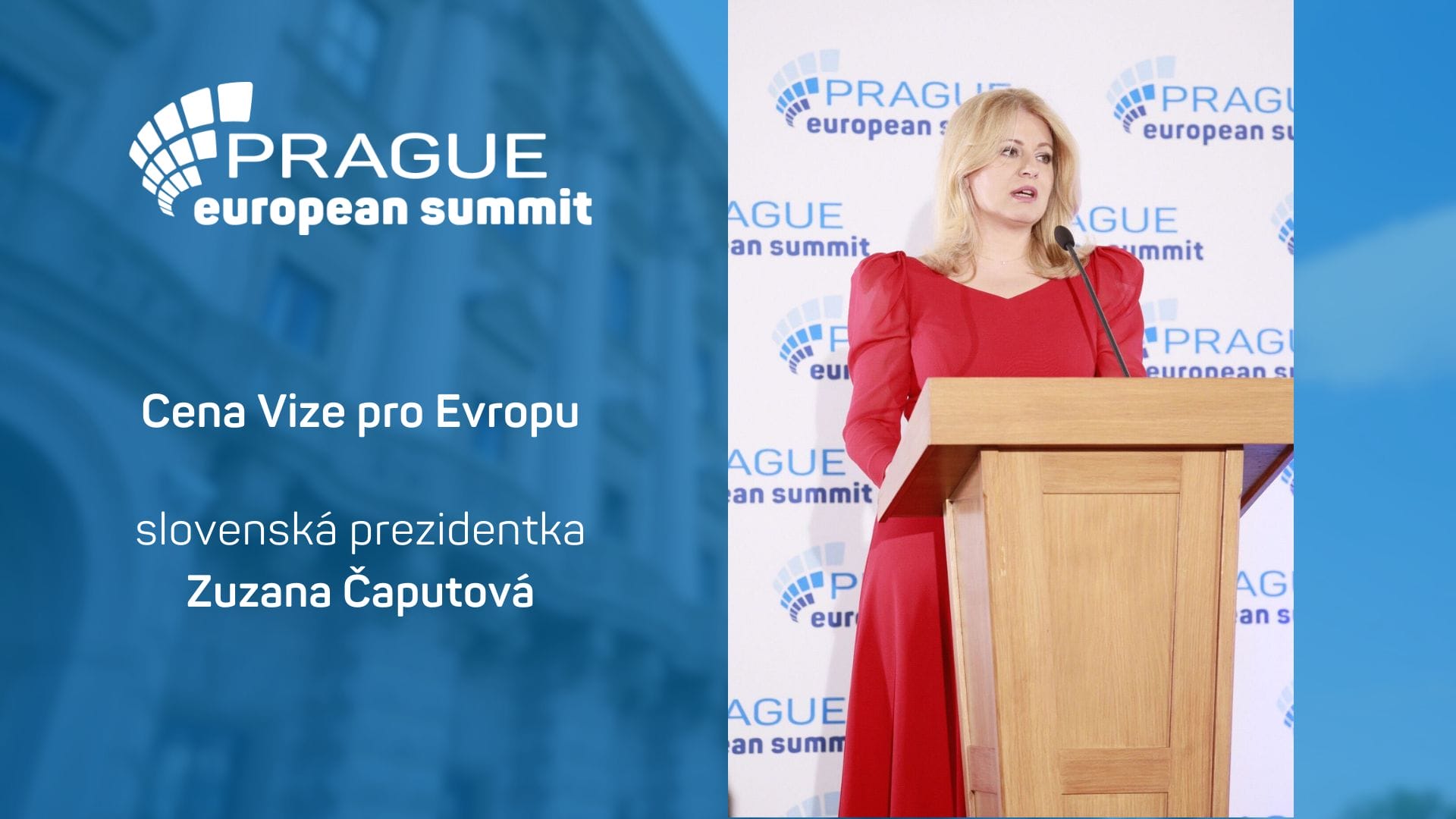 Prague European Summit | Slovenská prezidentka Čaputová varovala před nárůstem extremismu a nenávisti na sociálních sítích