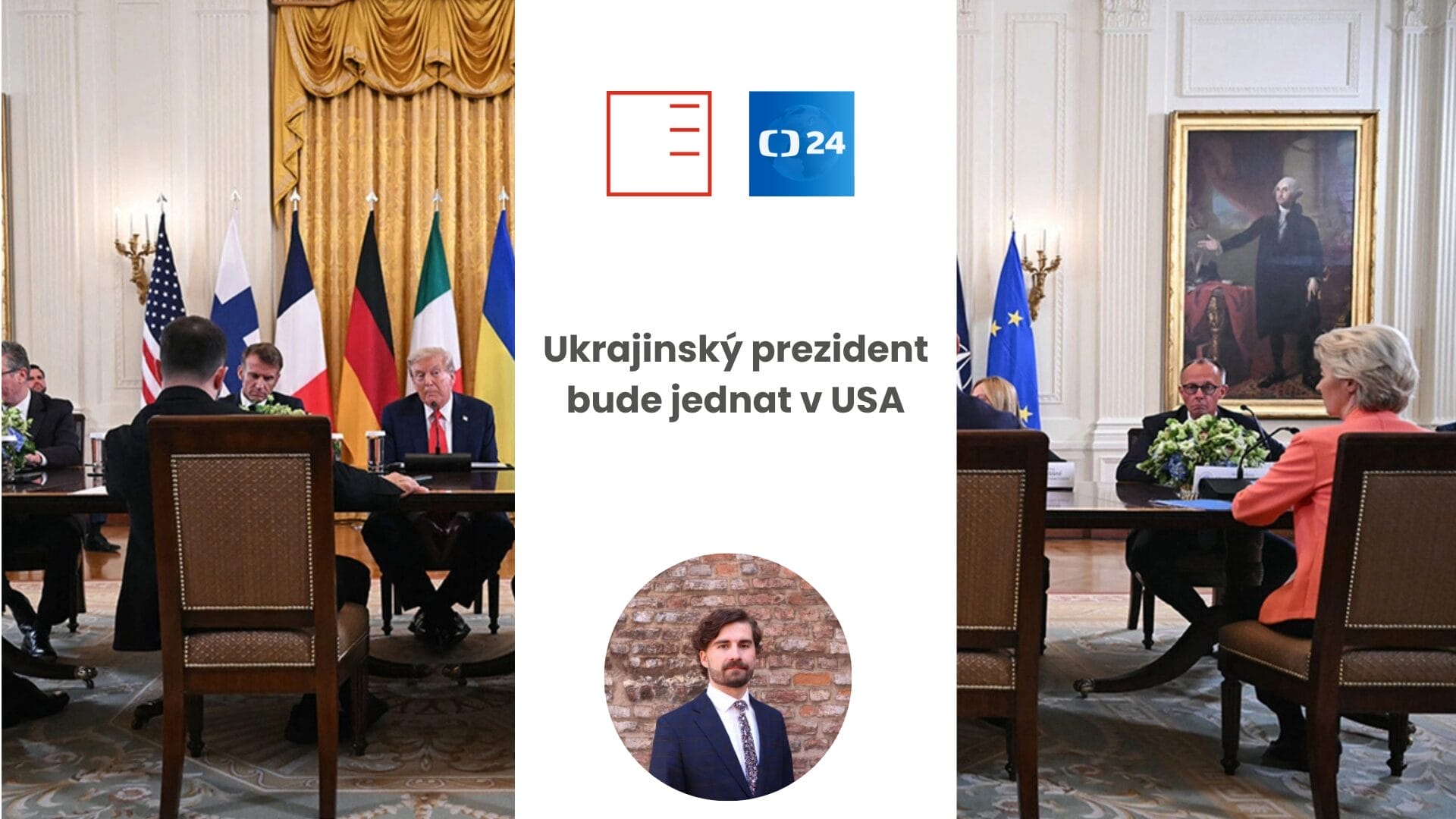 ČT24 | Ukrajinský prezident bude jednat v USA