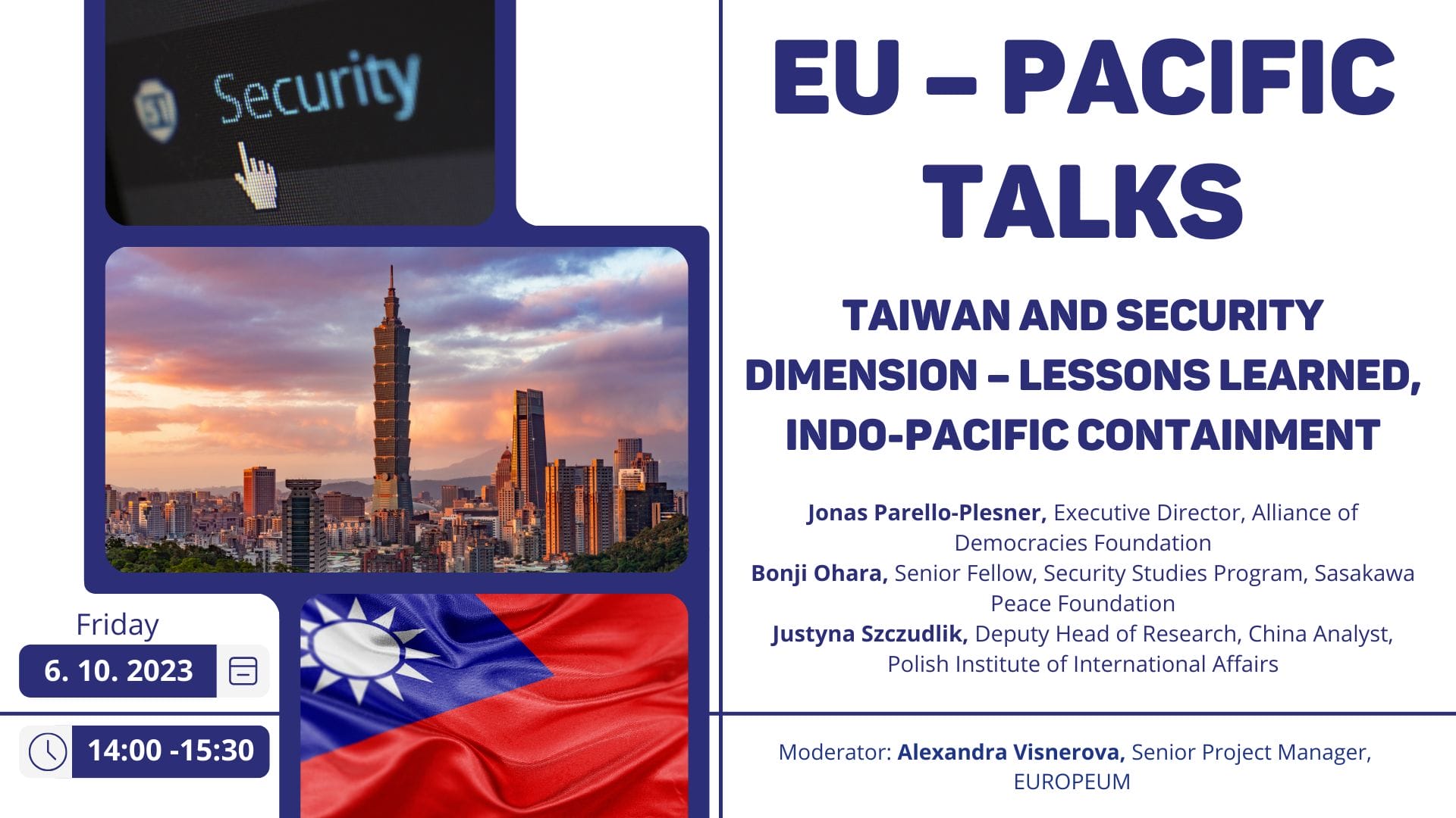 EU-Pacific Talks: Taiwan and security dimension – lessons learned, Indo-Pacific containment