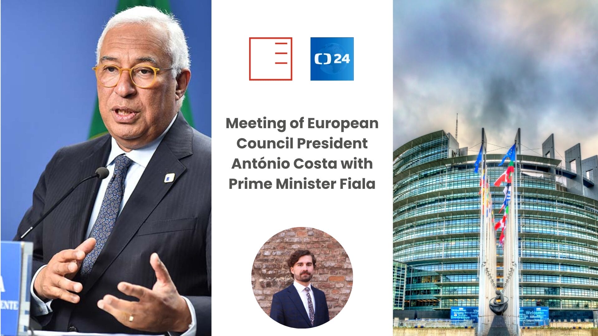 Česká televize | Meeting of European Council President António Costa with Prime Minister Fiala