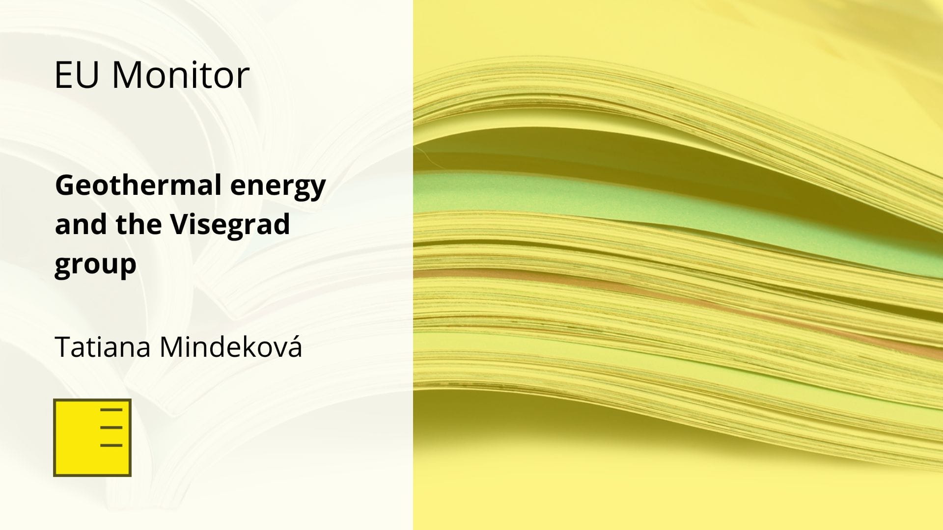 EU MONITOR: Geotermální energie a Visegradská skupina