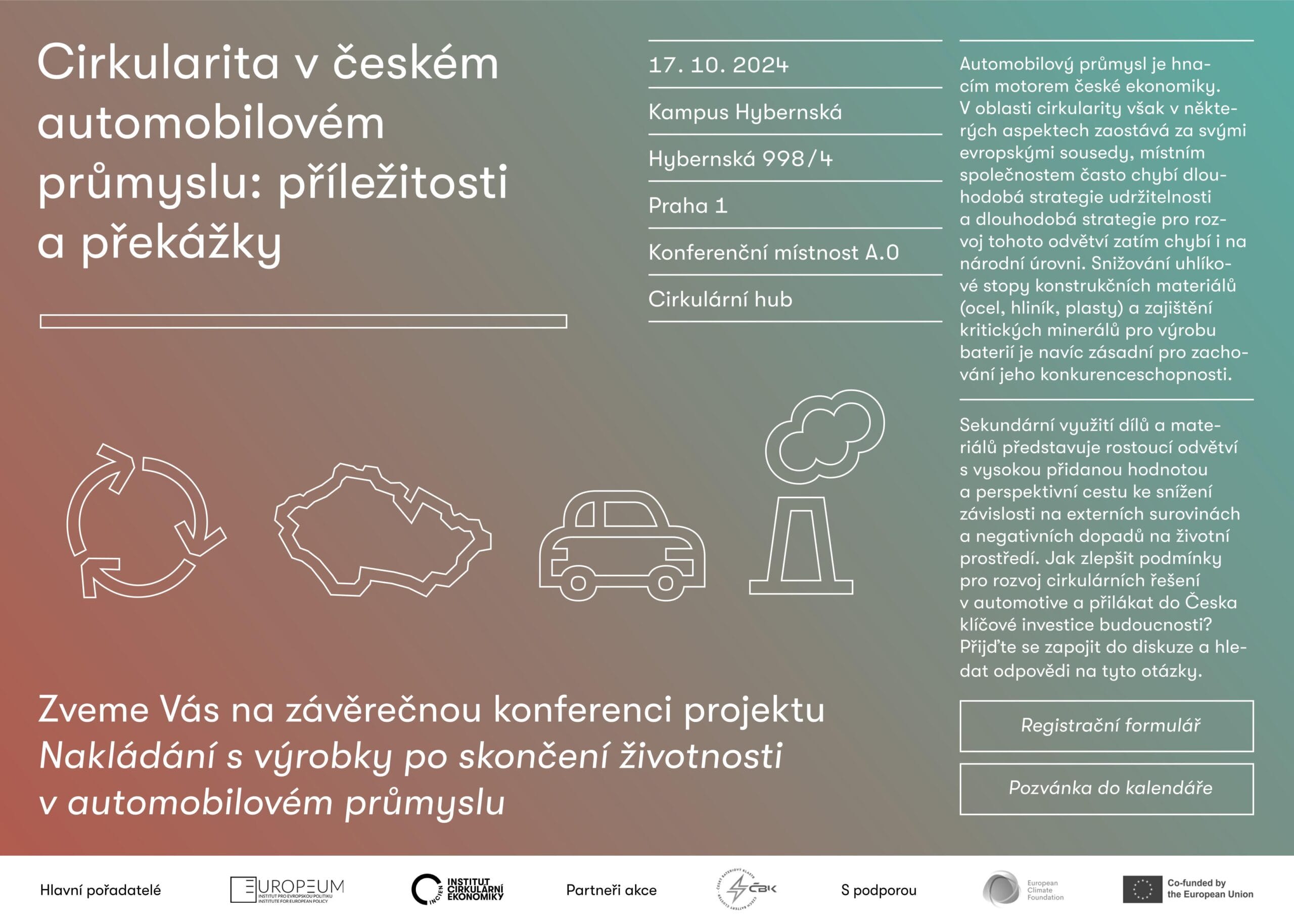 Conference | Circularity in the Czech automotive industry: opportunities and obstacles