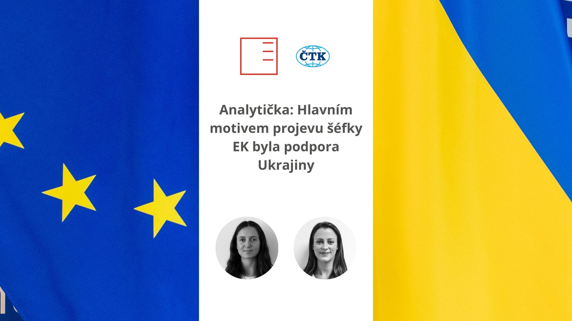 ČTK: Analytička: Hlavním motivem projevu šéfky EK byla podpora Ukrajiny