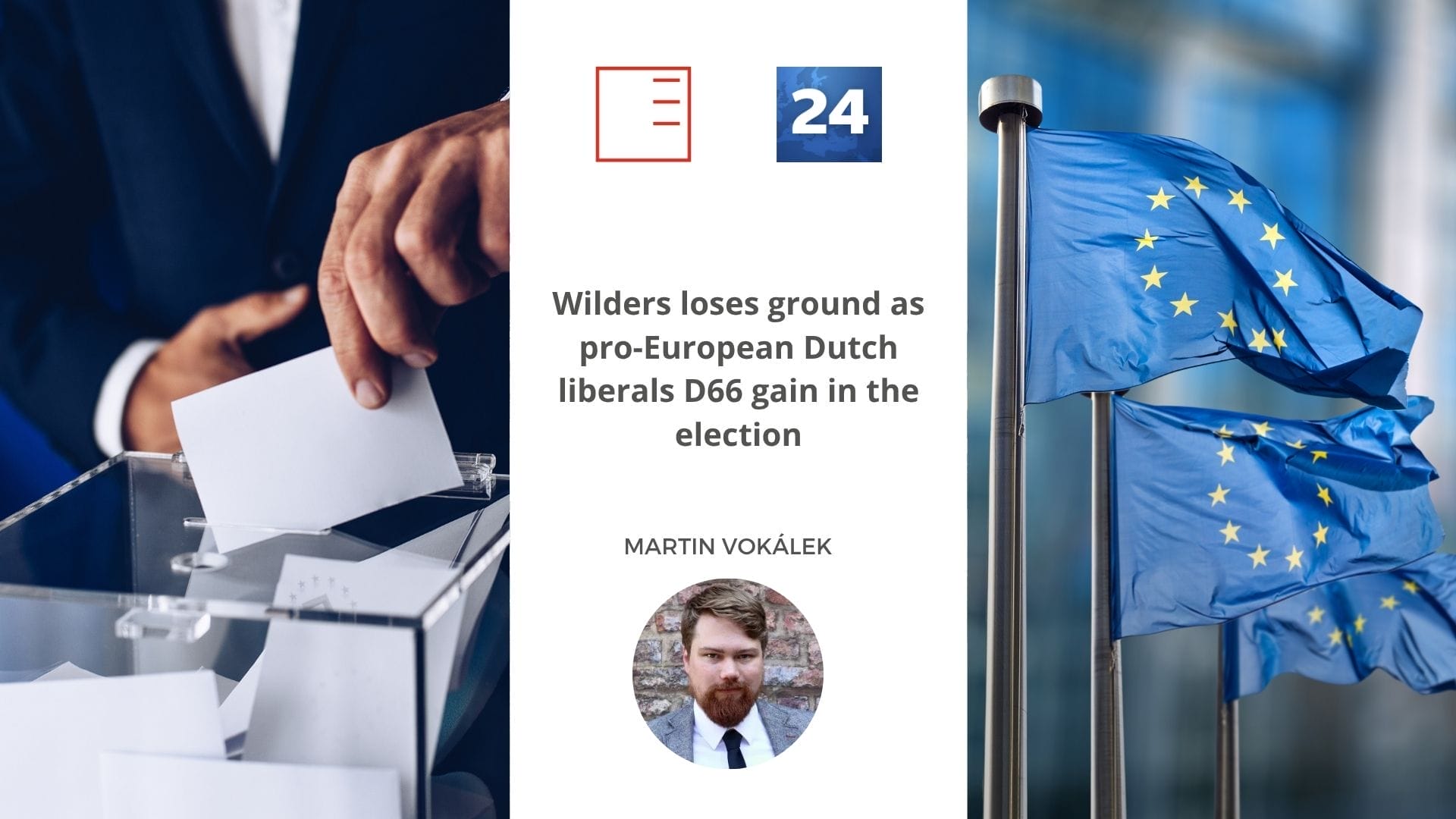ČT24 | Wilders loses ground as pro-European Dutch liberals D66 gain in the election