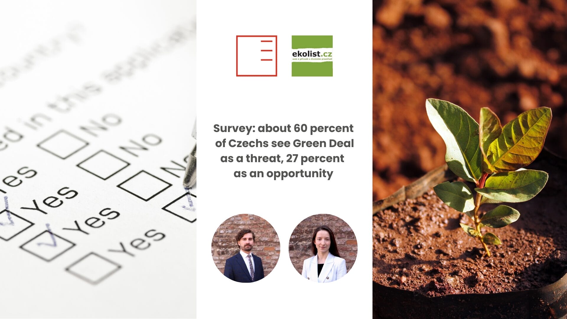 Ekolist.cz | Survey: About 60 percent of Czechs see Green Deal as a threat, 27 as an opportunity