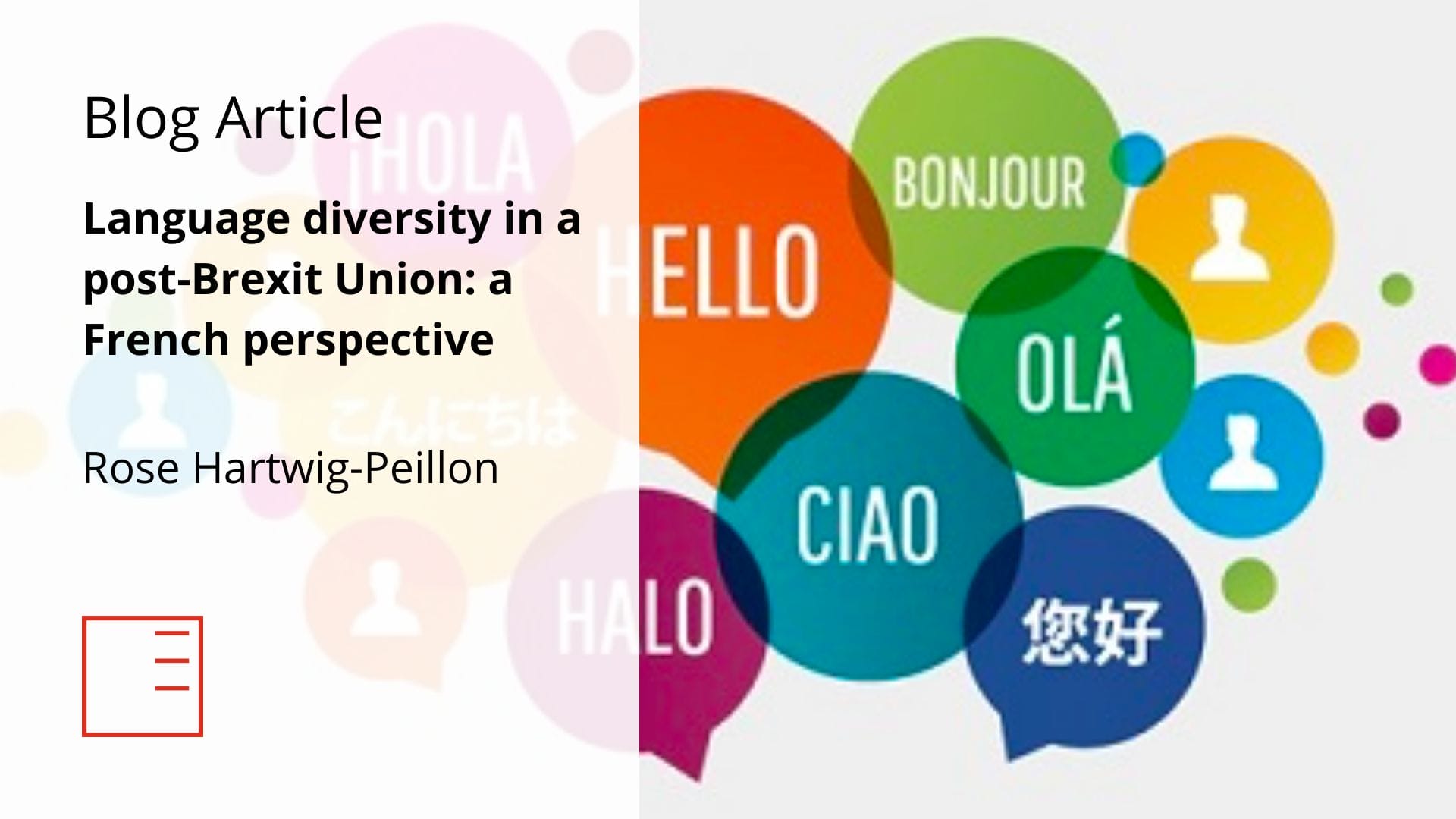 Jazyková rozmanitost v post-Brexitové unii: francouzská perspektiva