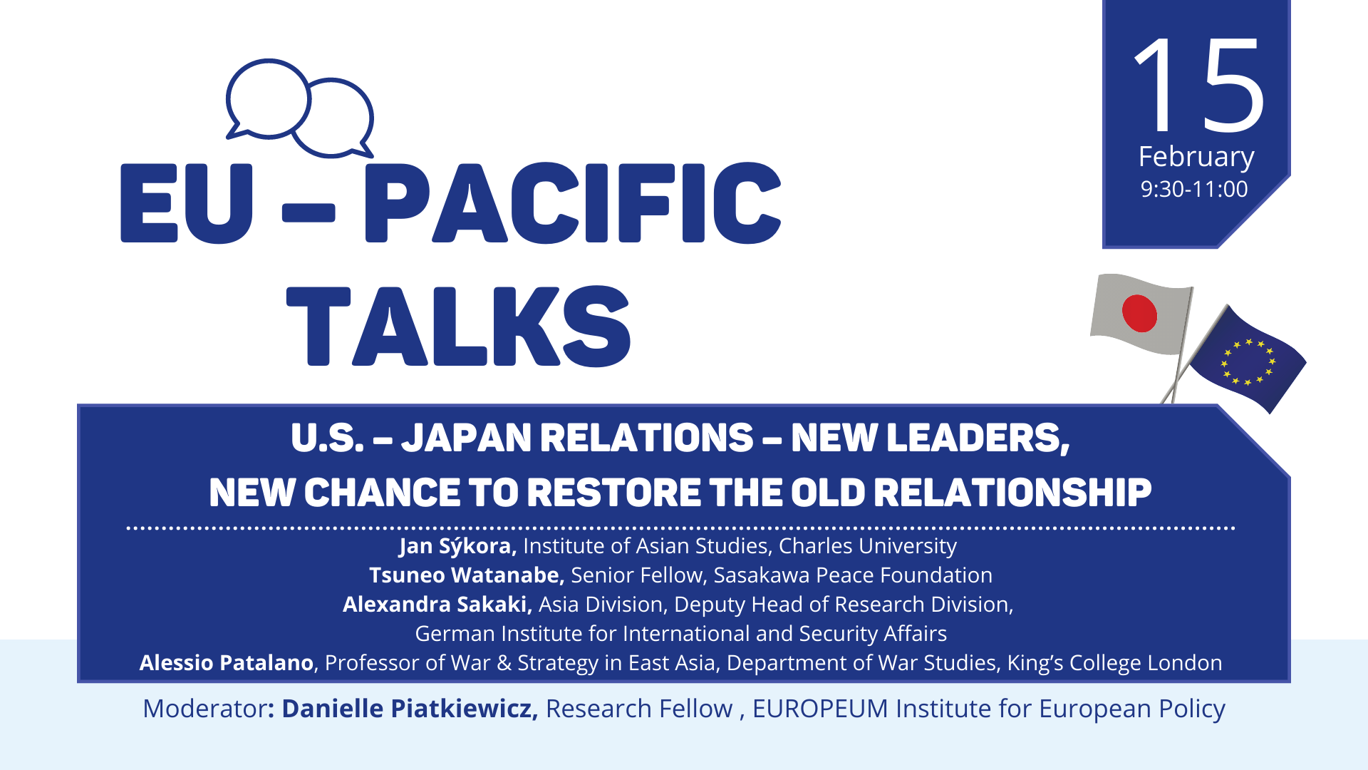 INVITATION: EU-Pacific Talks: U.S. - Japan relations - new leaders, new chance to restore the old relationship