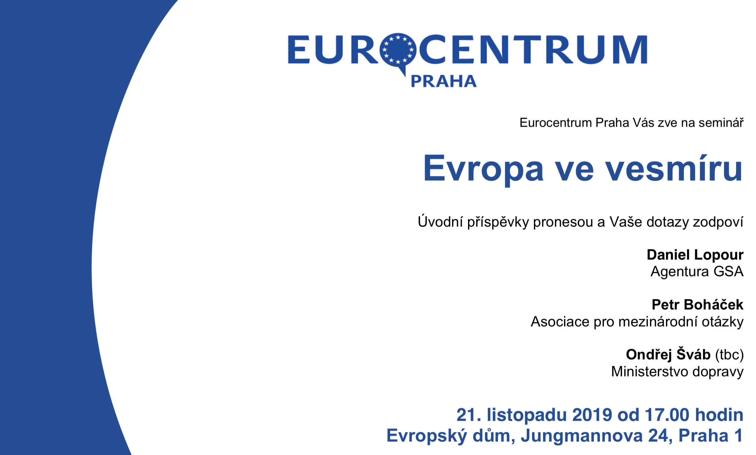 EUROCENTRUM: Evropa ve vesmíru