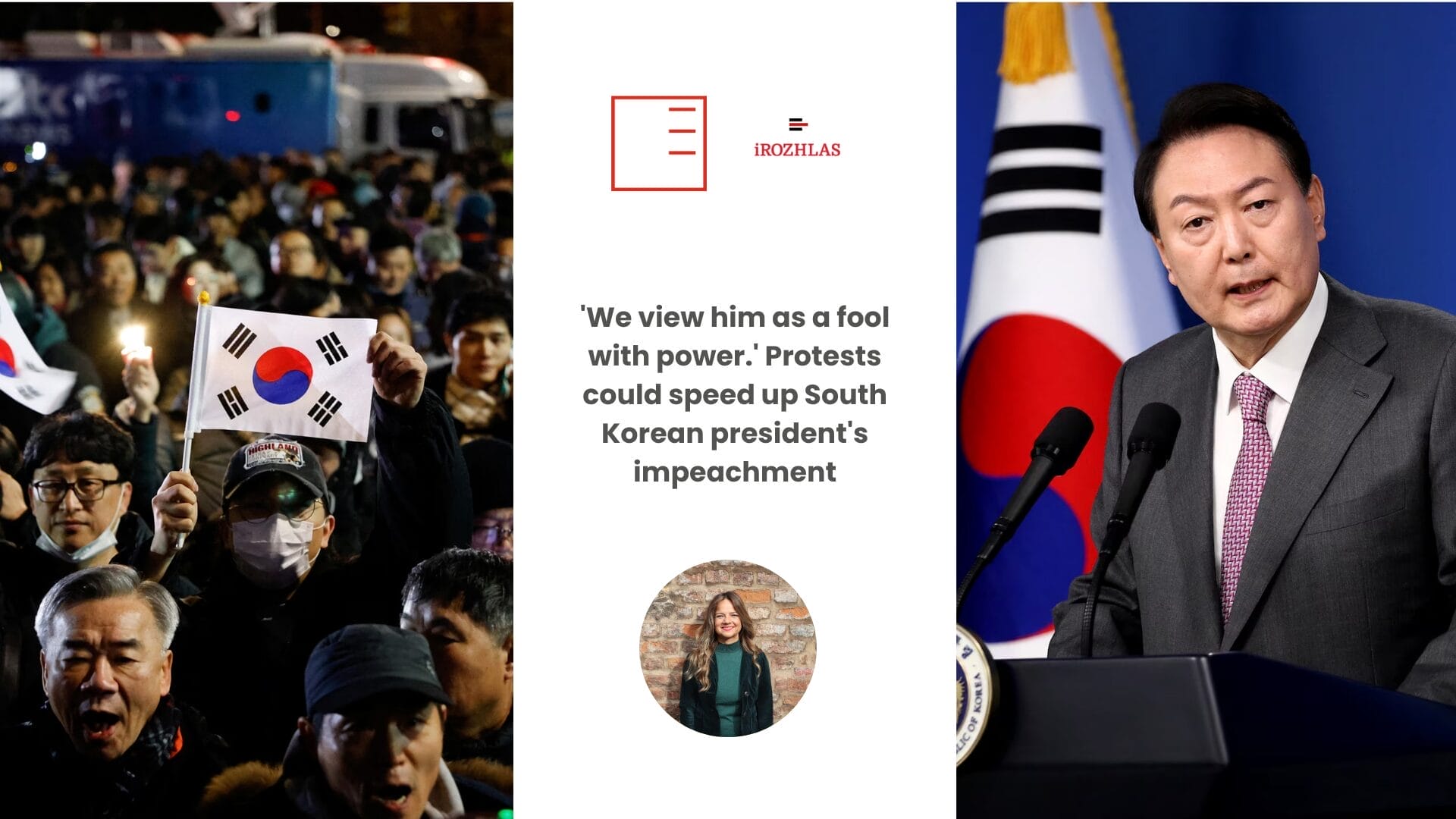 iRozhlas.cz | 'We look at him as a fool with power.' Protests could speed up South Korean president's impeachment