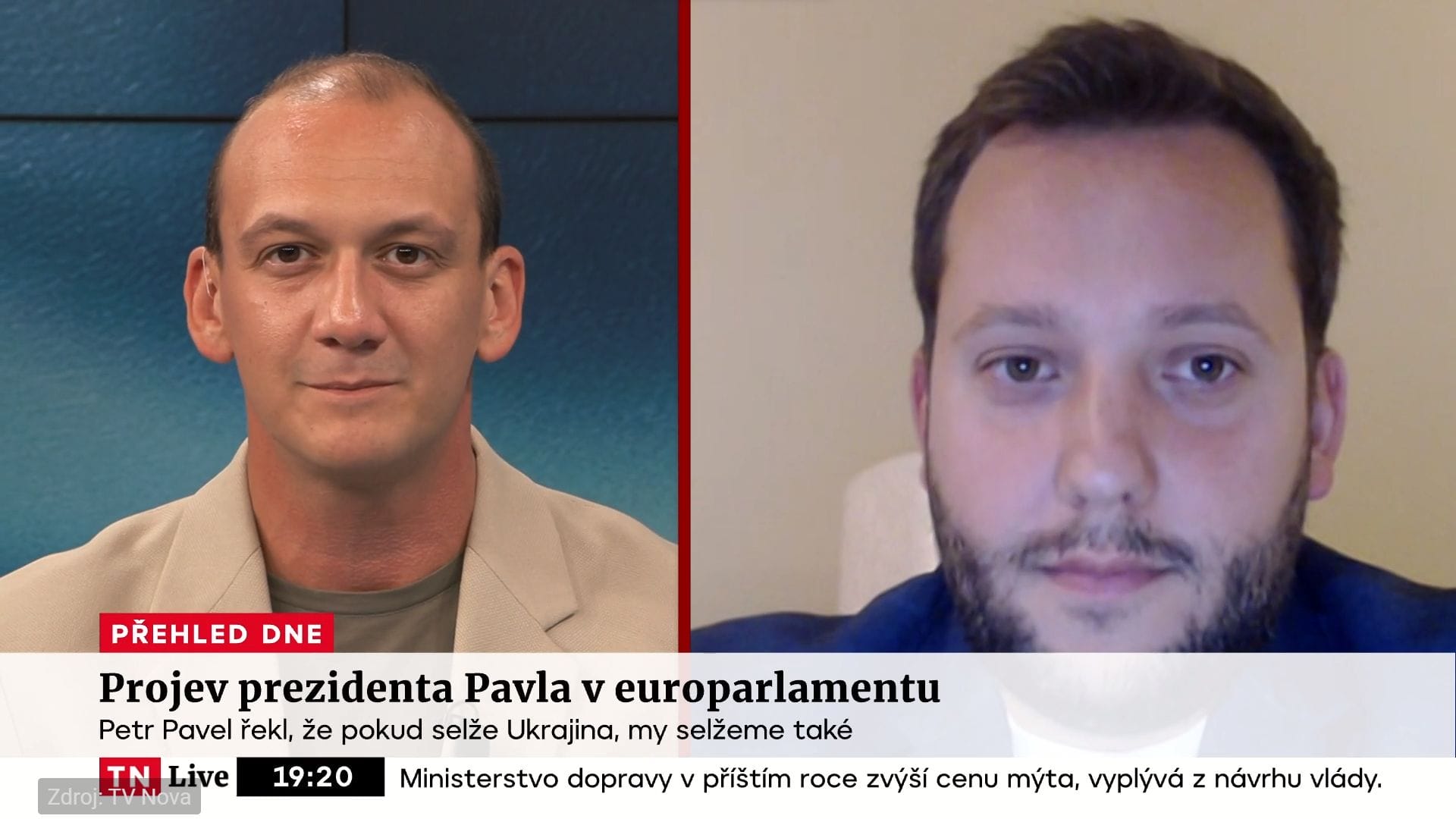 TV Nova | Commentary on President Petr Pavel's speech to MEPs