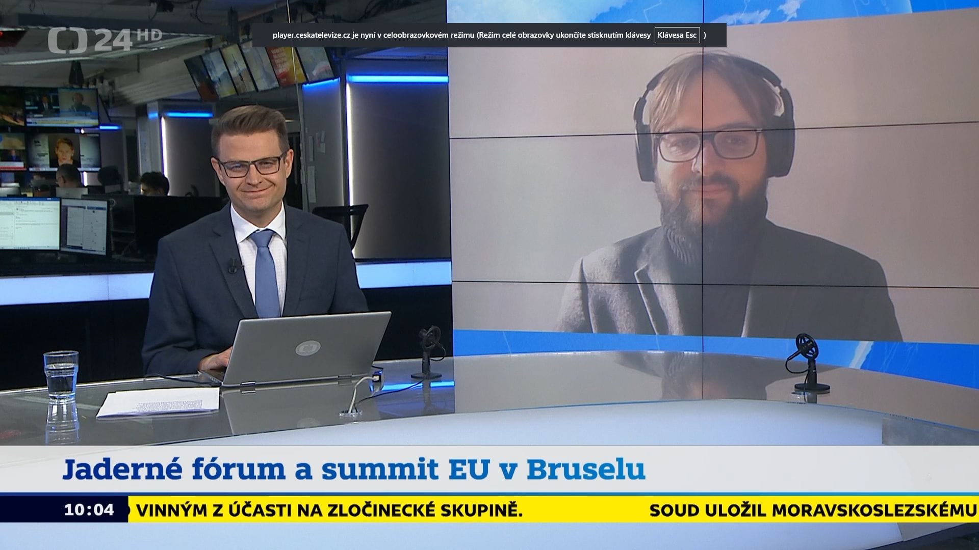 ČT24 | Jaderné fórum a summit EU v Bruselu